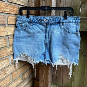 KanCan Light Blue Distressed Jean Shorts
